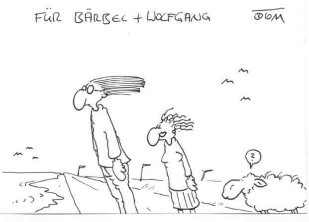 B&auml;r und Wolf auf dem Deich